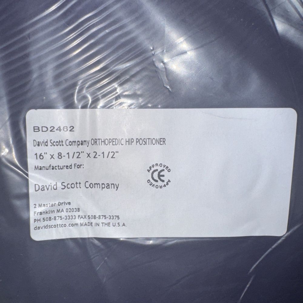 Blue Diamond Gel Orthopedic Hip Positioner | Foam Core BD2462 – a label on a plastic bag with a white label