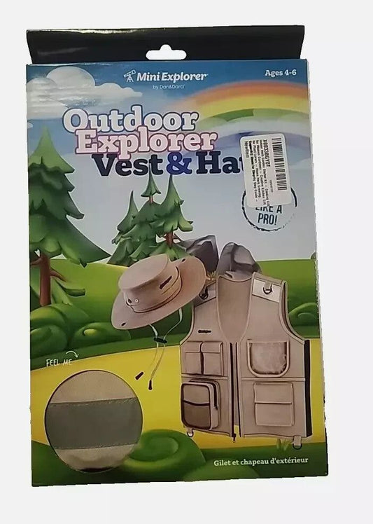 Mini Explorer Outdoor Adventure Vest & Hat Set for Kids Ages 4-6 - Kids Explorer – explorer explorer vest kit