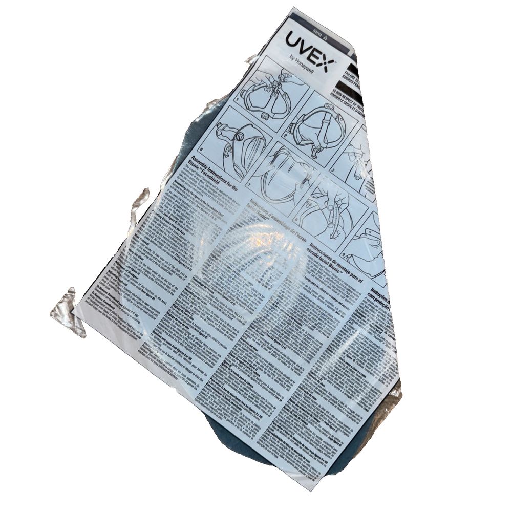 S8555 Bionic FaceShield Visor CL PC AntiFog Honey Well UVEX, HoneyWell – a newspaper with a piece of paper on it