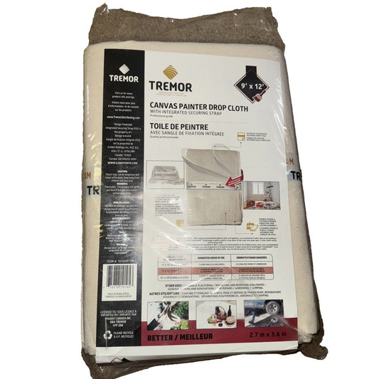 Canvas Drop Cloth 9' x 12' with Securing Strap, Tremor – tekor canvas cloth for canvass