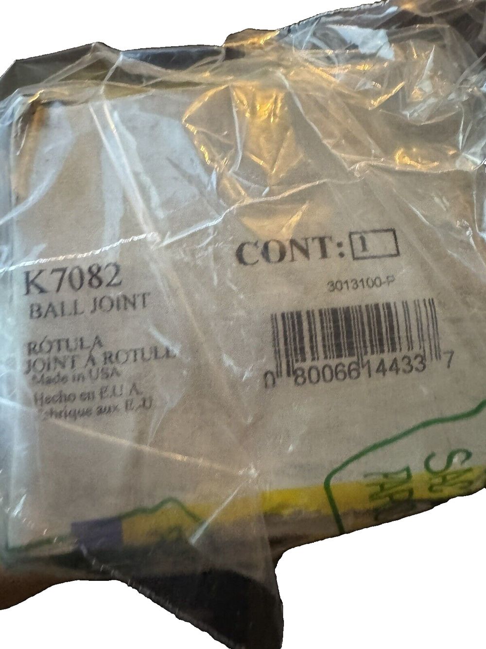 MOOG K7082 Front Upper Suspension Ball Joint for Dodge B2500 – a bag of plastic material with a label on it