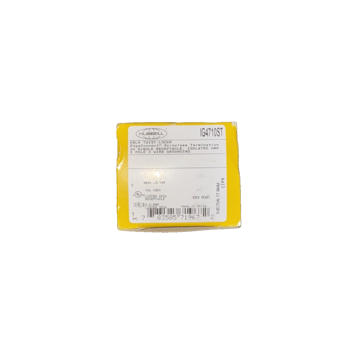 EdgeConnect Twist-Lock Series, Locking Devices, Single Receptacle IG4710ST