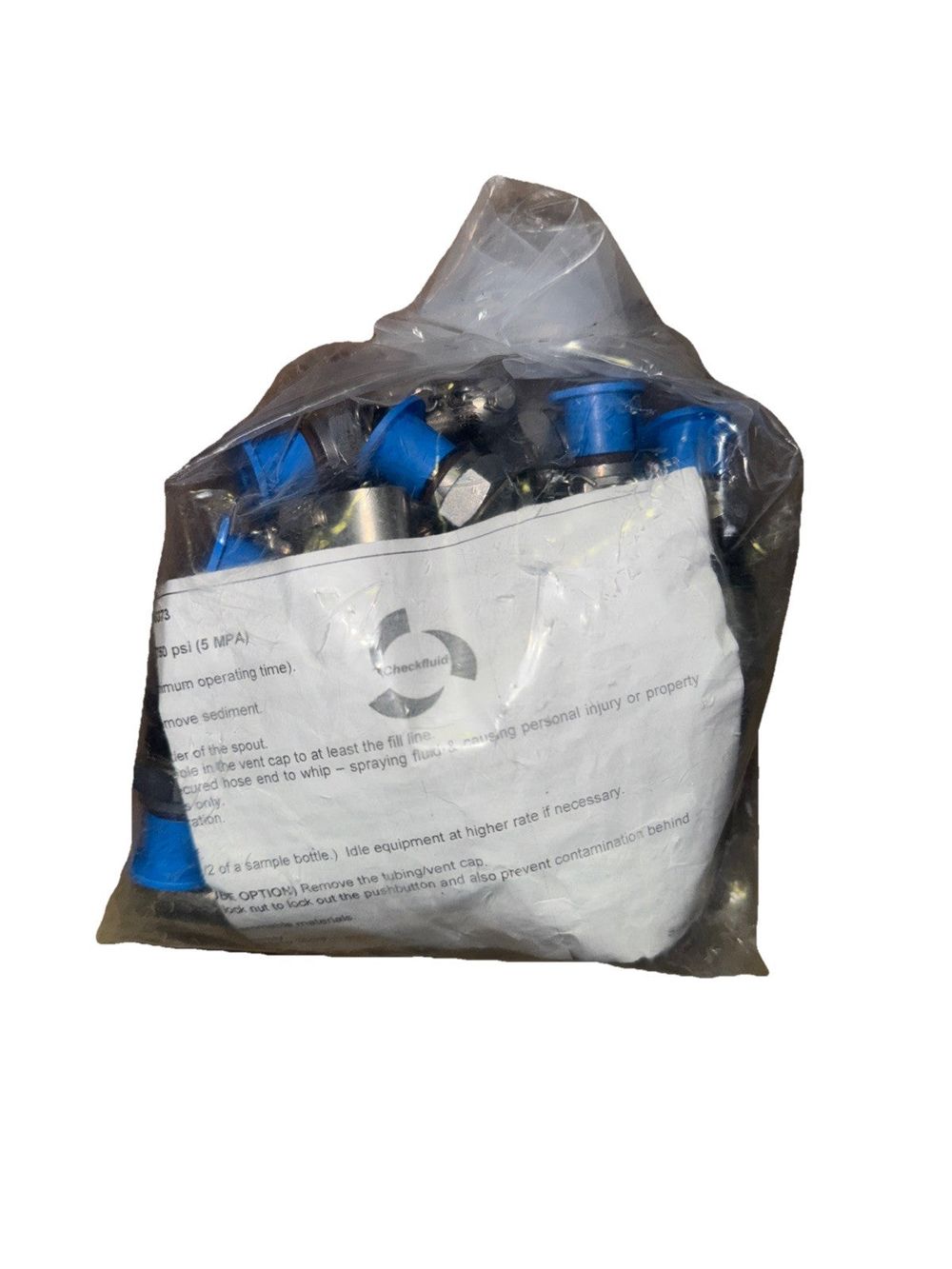 Navistar International Check Fluid Valve 3667214C2 20 Pack – a bag of blue and white plastic material