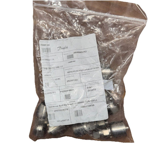 1AA8FJ8C Aeroquip by Danfoss | 1 & 2 Wire TTC Female JIC 37° Swivel (FJ) 10 Pack – a bag of plastic bags with a receipt