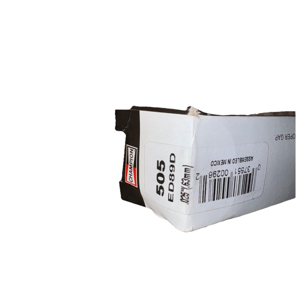 ED89D 505 CHAMPION Industrial Spark Plug, Federal Mogul – a white box with a black label on it