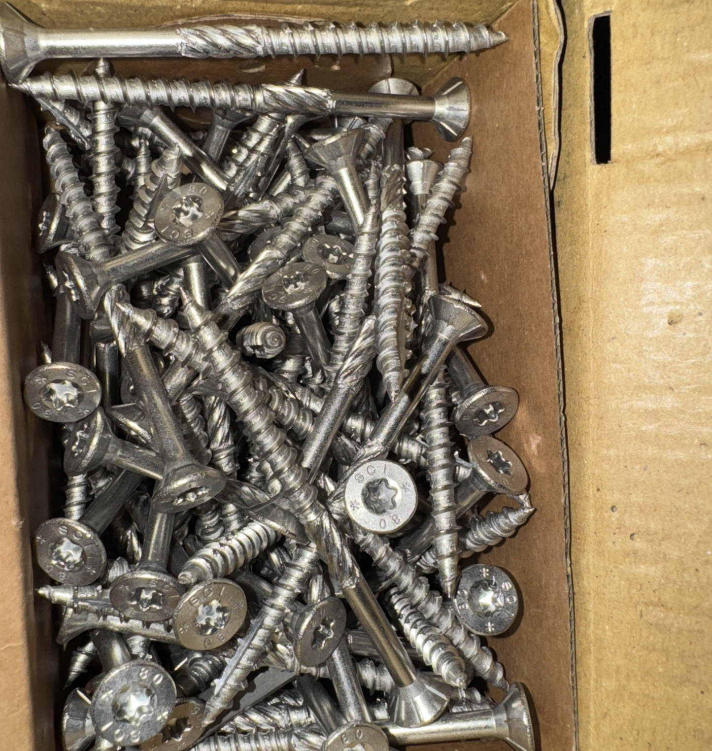 SCI A2 Countersunk Screw 6x80 100 Pack