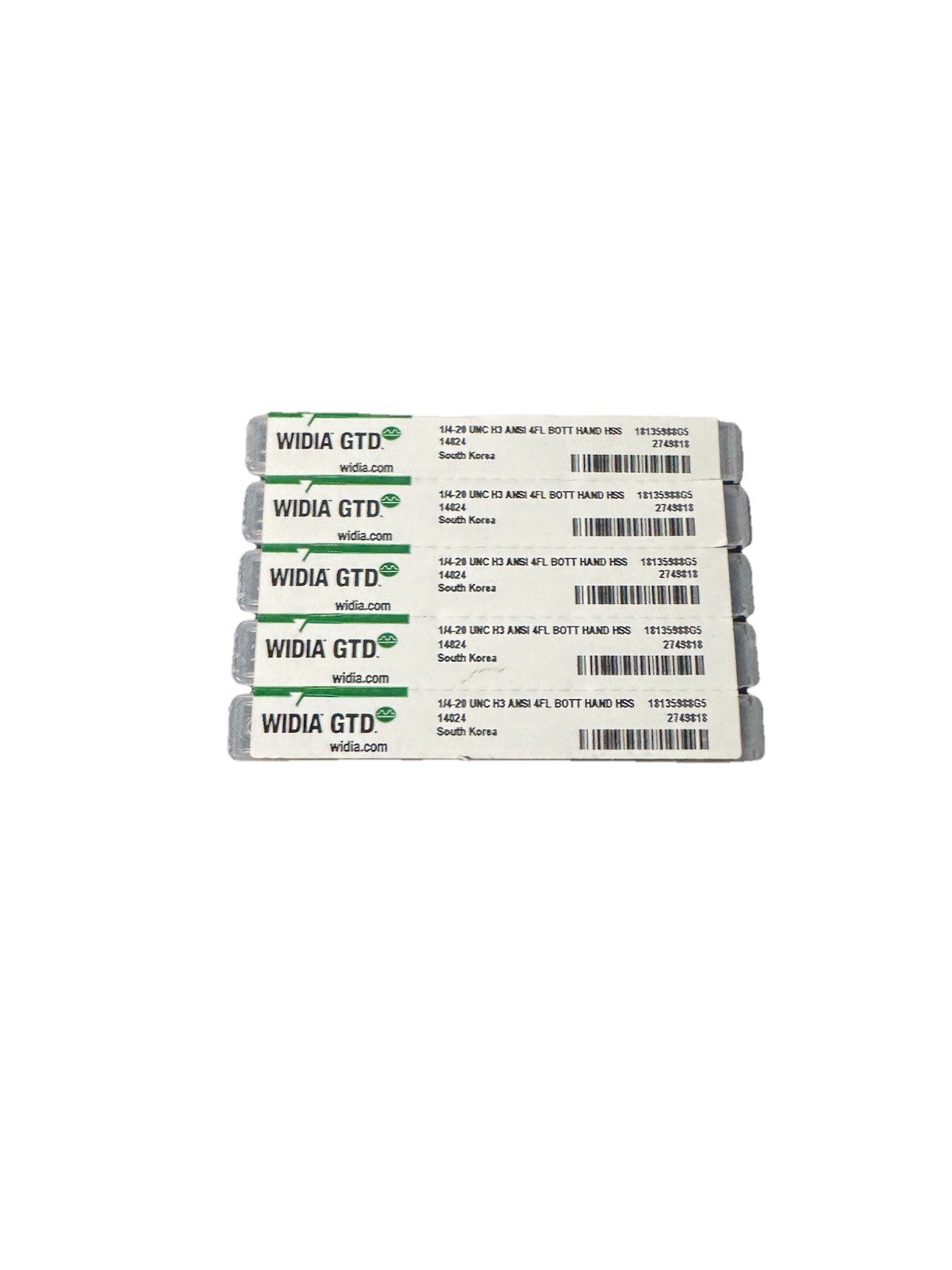 18135988G51/4-20 UNC H3 ANSI 4L Bott Hand HSS Widia 5 Pack