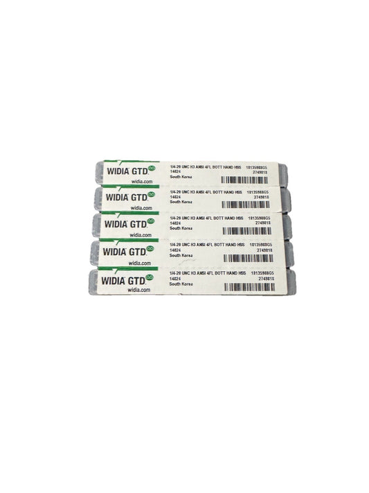 18135988G51/4-20 UNC H3 ANSI 4L Bott Hand HSS Widia 5 Pack