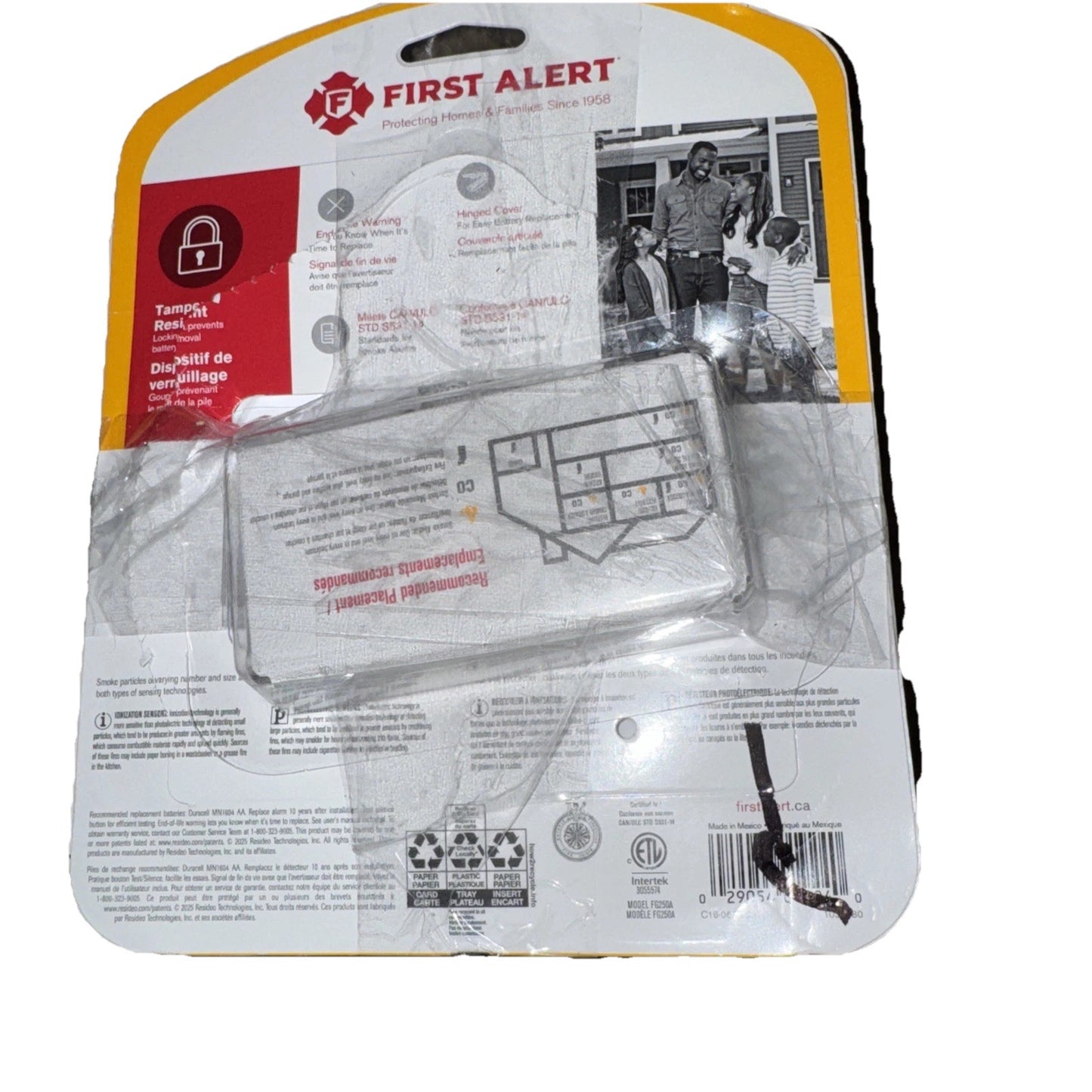 Fire Alert Smoke Alarm White