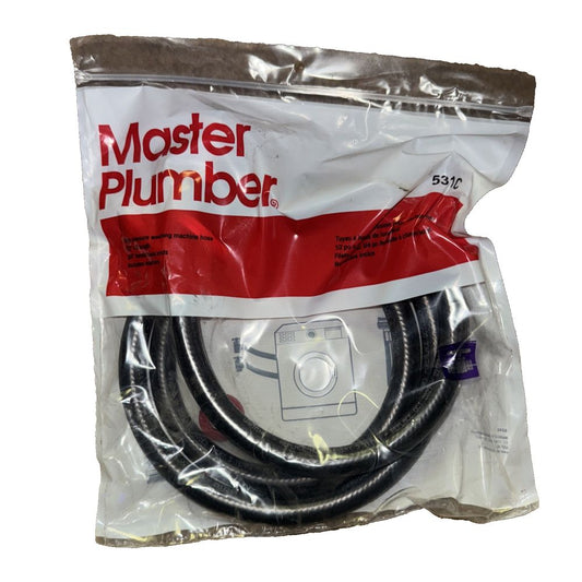 Master Plumber 531C, High Pressure Washing Machine Hose, 3/4-Inch x 60-Inch – a bag of black rubber hoses
