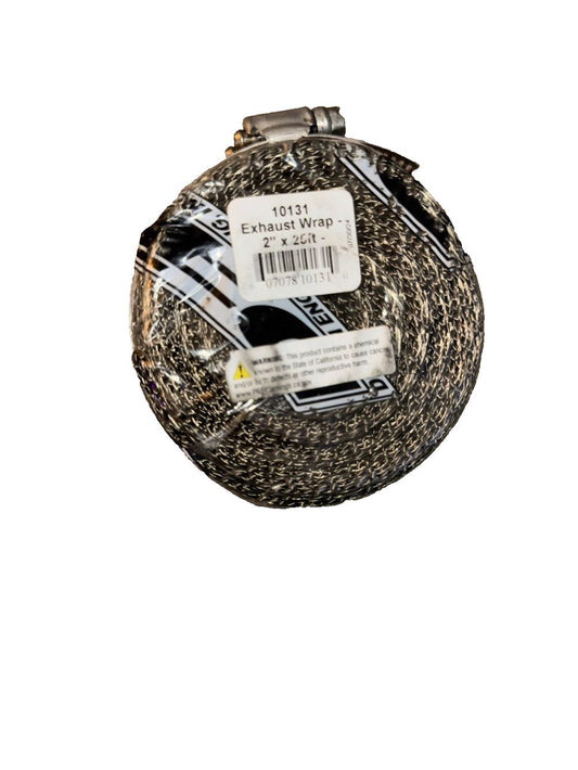 D40-10131 2 X 25 Ft. Titanium Exhaust Wrap, Design Engineering – a black and white rope with a white tag