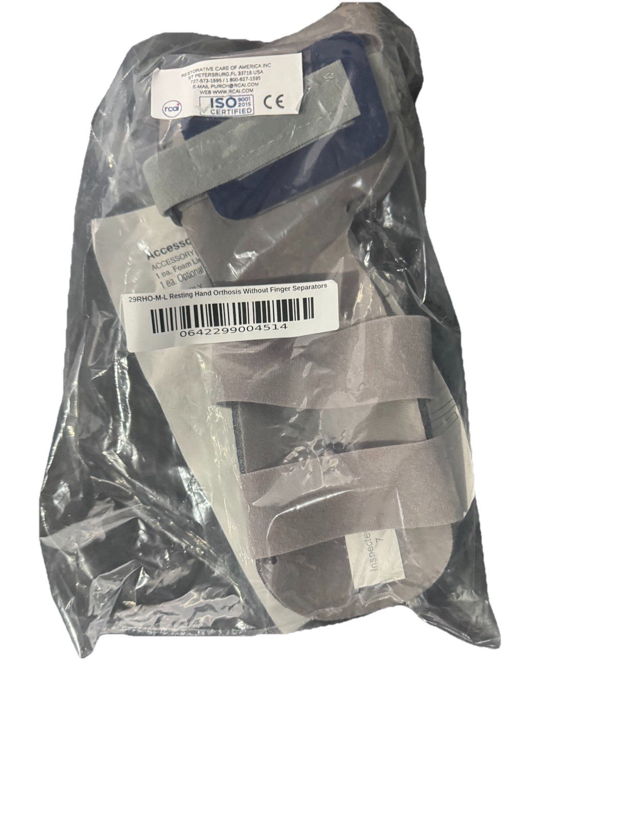 29RHO-M-L Resting Hand Orthosis Without Finger Seperators Left Medium