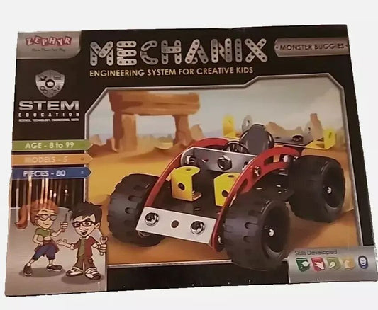 Mechanix Monster Buggies 5-in-1 Construction Toy - 80 Pcs DIY Engineering Kit – a box of legos with a toy car