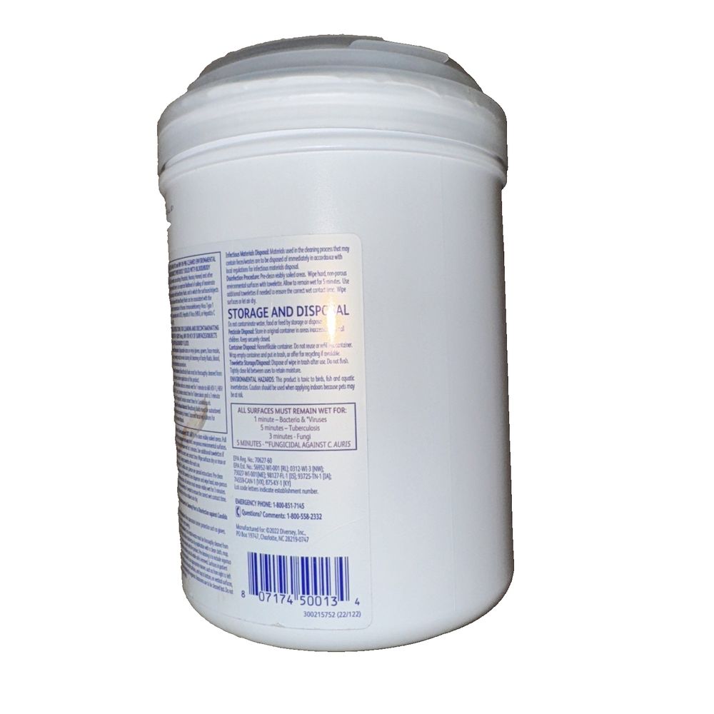 Oxivir Tb Disinfecting Wipes, 160/Pack (4599516) – a white plastic container with a label on it