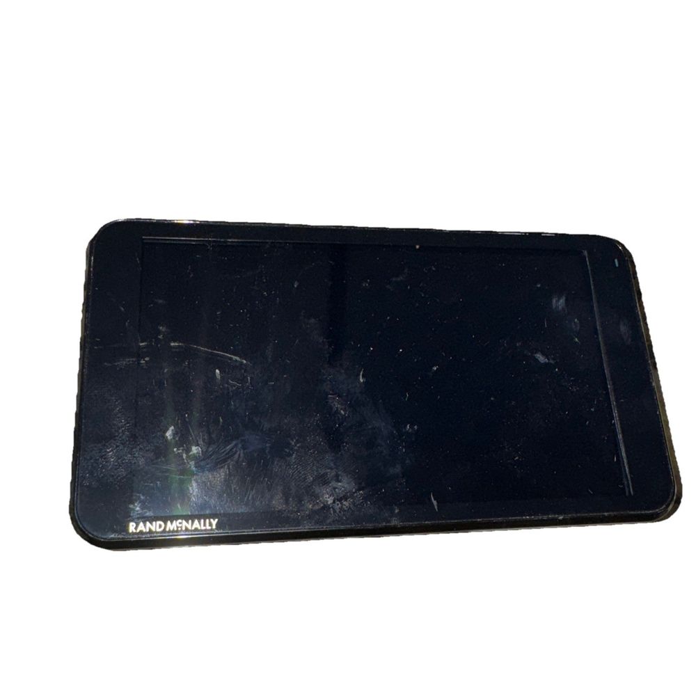 Rand MCnally TND 550 Truck GPS No Mount/Cord – a black cell phone with a broken screen
