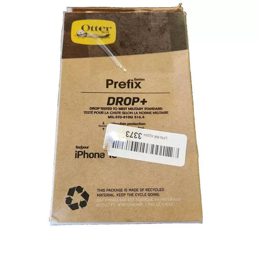 OtterBox iPhone 13 Prefix Series Case - Clear, Ultra-Thin, Pocket-Friendly Desi – a box of cell phones with a stick on it