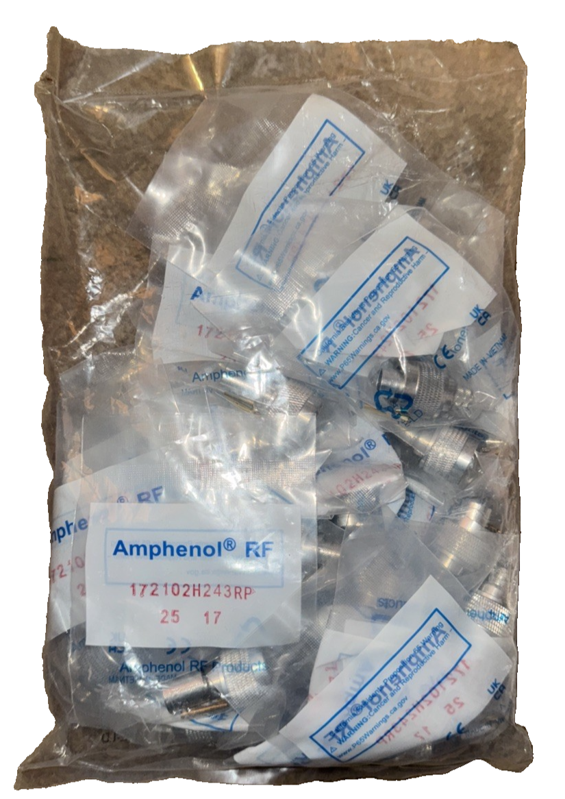 172102H243RP Amphenol RF | Connectors, Interconnects 25 Pack