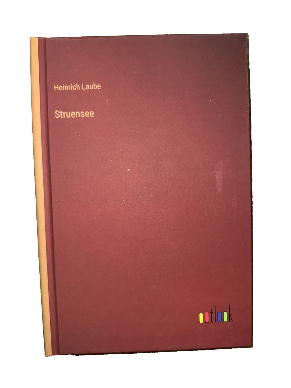 Struensee By Heinrich Laube, DaveyDooDeals – a book with a red cover and a yellow border
