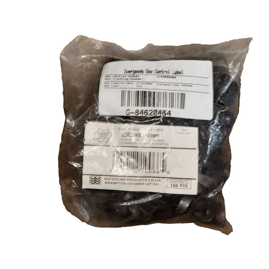 Waterline 1410066 Pex Crimp Ring, 3/4 in, Copper, Black 100 Pack, DaveyDooDeals – a bag of black plastic screws