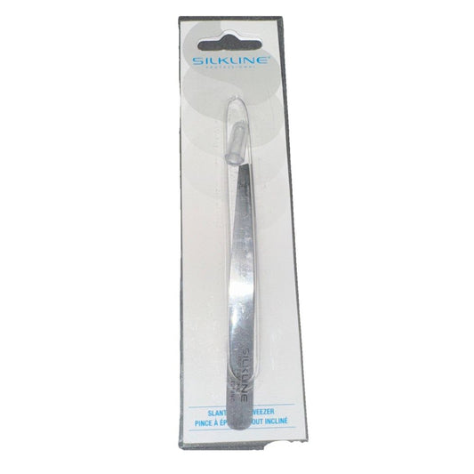 Edge Slant Tweezer # Se-2019, Silkline – a white toothbrush in a packaging