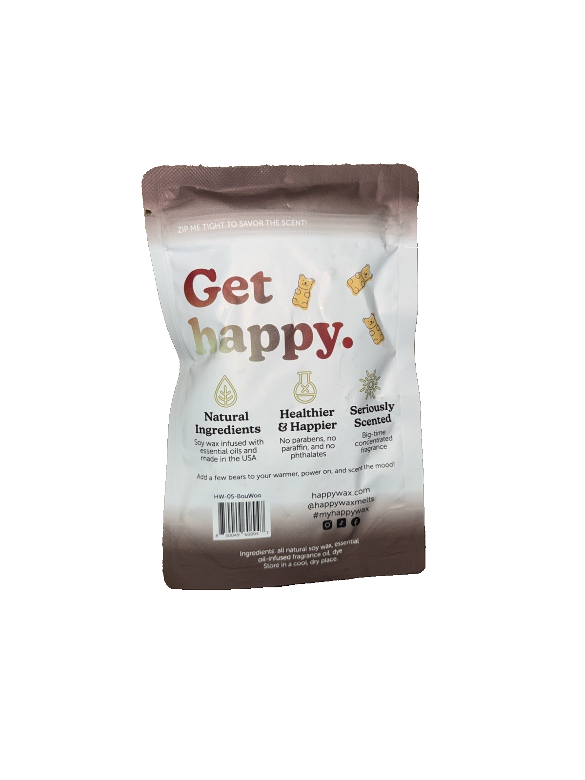 Happy Wax Bourbon & Wood Scented Wax Melts 2 OZ