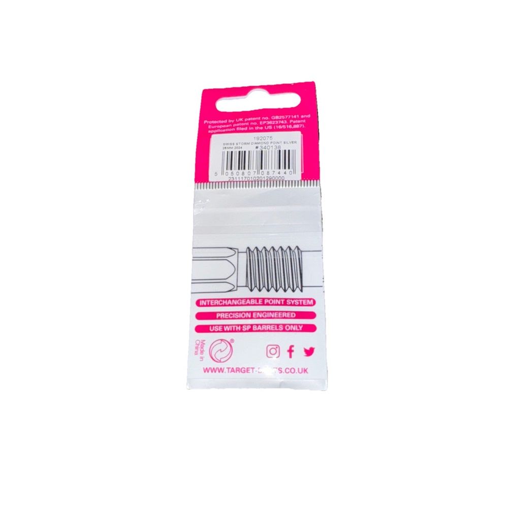 Darts Swiss Point Storm Darts Points - Diamond (Silver, 26mm) 3 Pack, Unbranded – a pack of dental needles