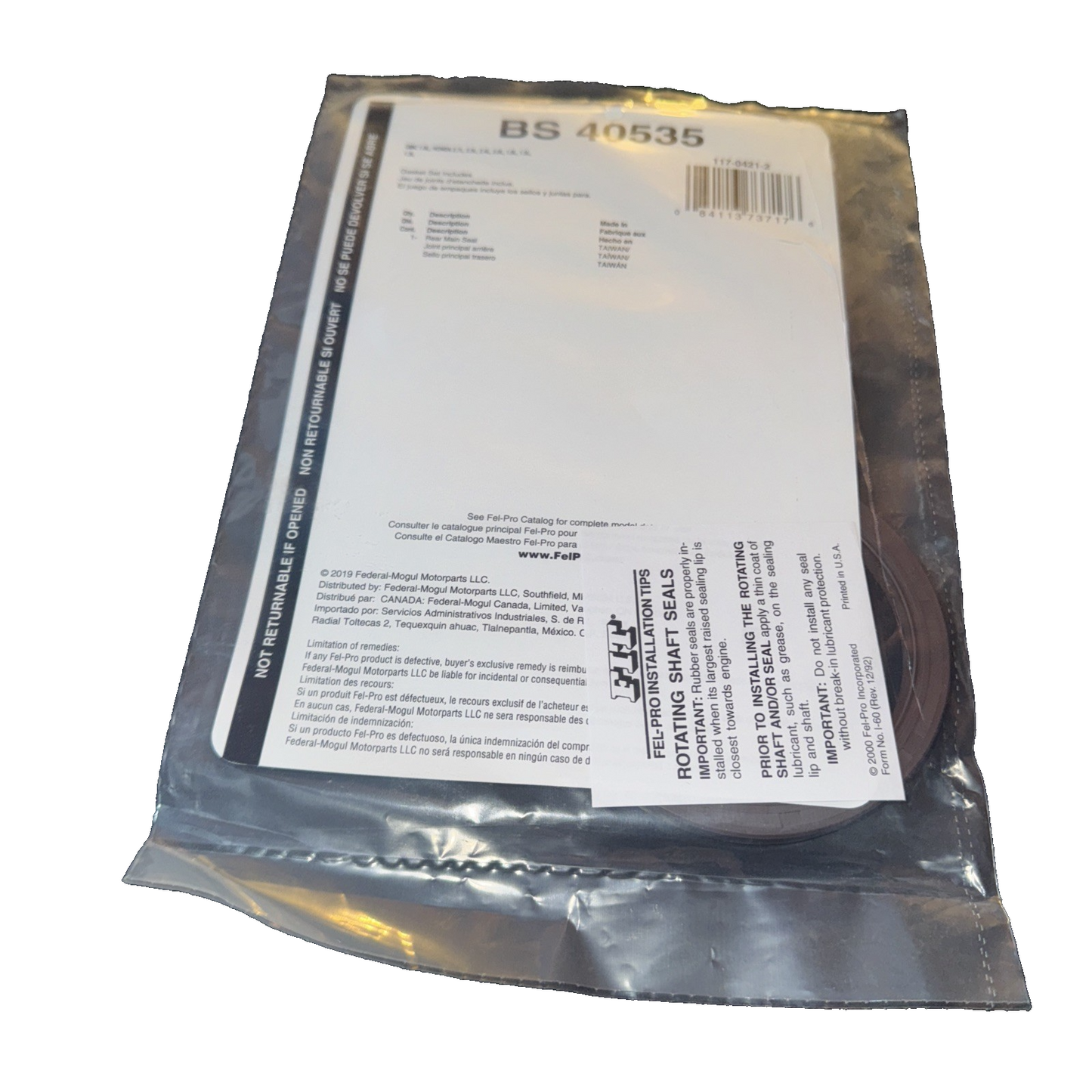 Fel-Pro BS 40535 Engine Crankshaft Seal Kit