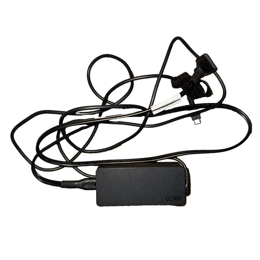 Lenovo 65W AC Adapter – a black cable connected to a white wall
