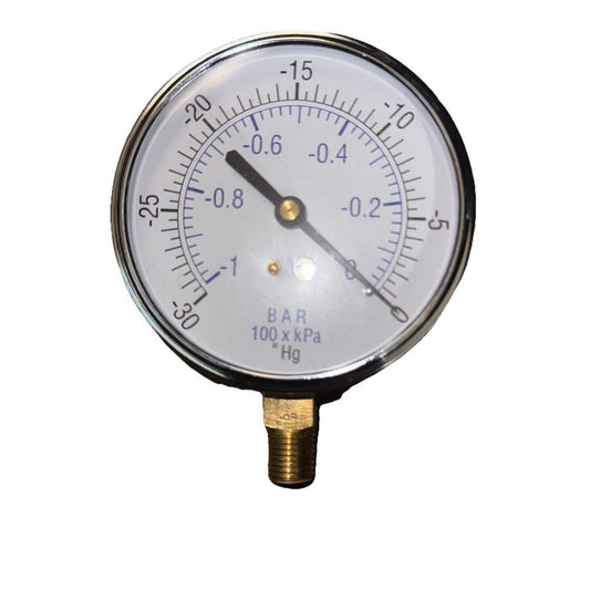 17918 E-ZEE Milking 3 1/2: Vacuum Gauge Replacement (No Packaging), E-ZEE Milking Equipment – a pressure gauge with a white background