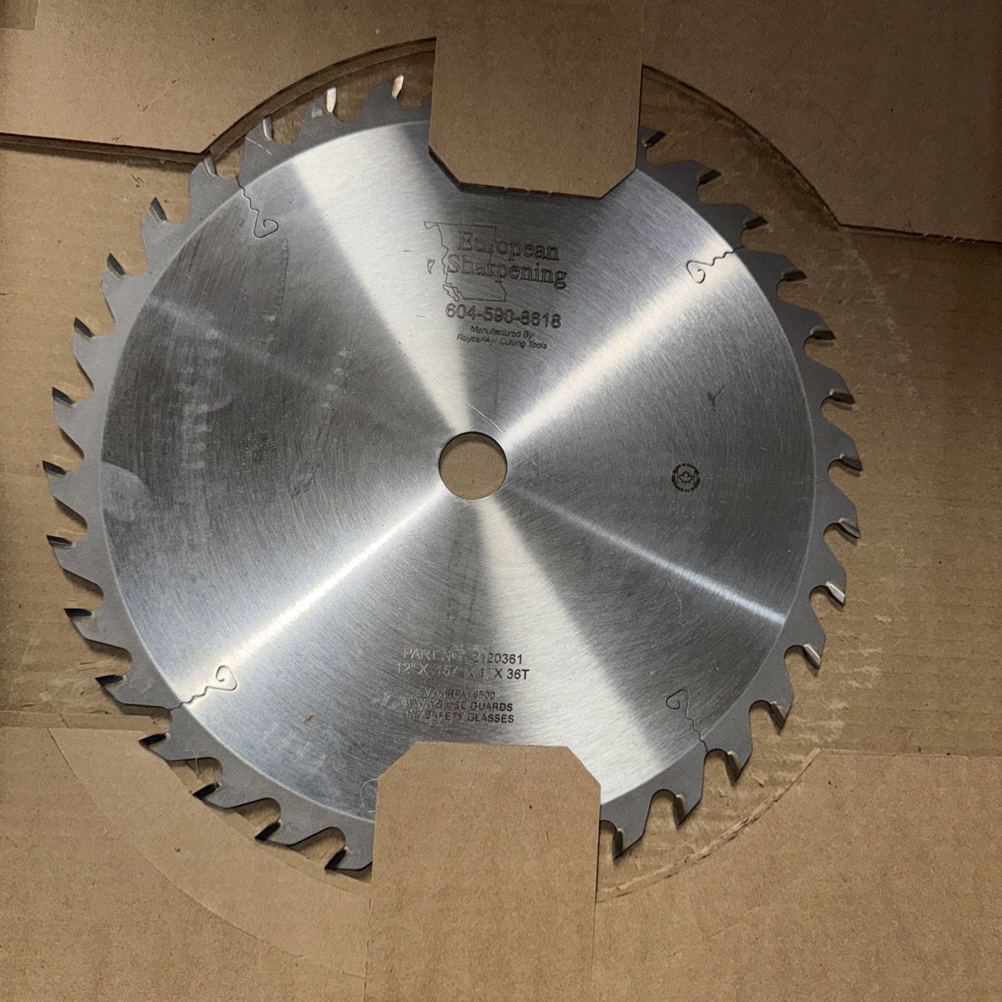 Ultima Glue Joint Rip Saw Blades 12120361 12" X 4.0mm x 1" x 36T Royce/AYR
