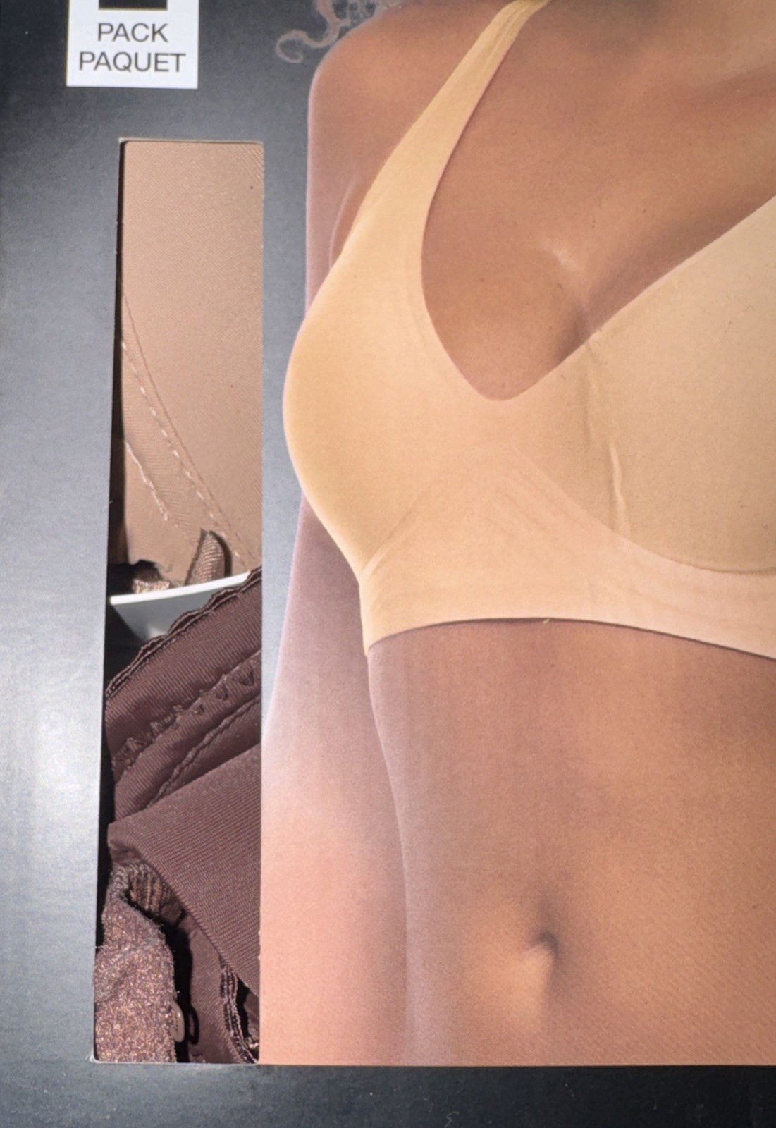 Buffalo David Bitton Wire Free Bra 2 Pack Colors Beige And Brown Size large