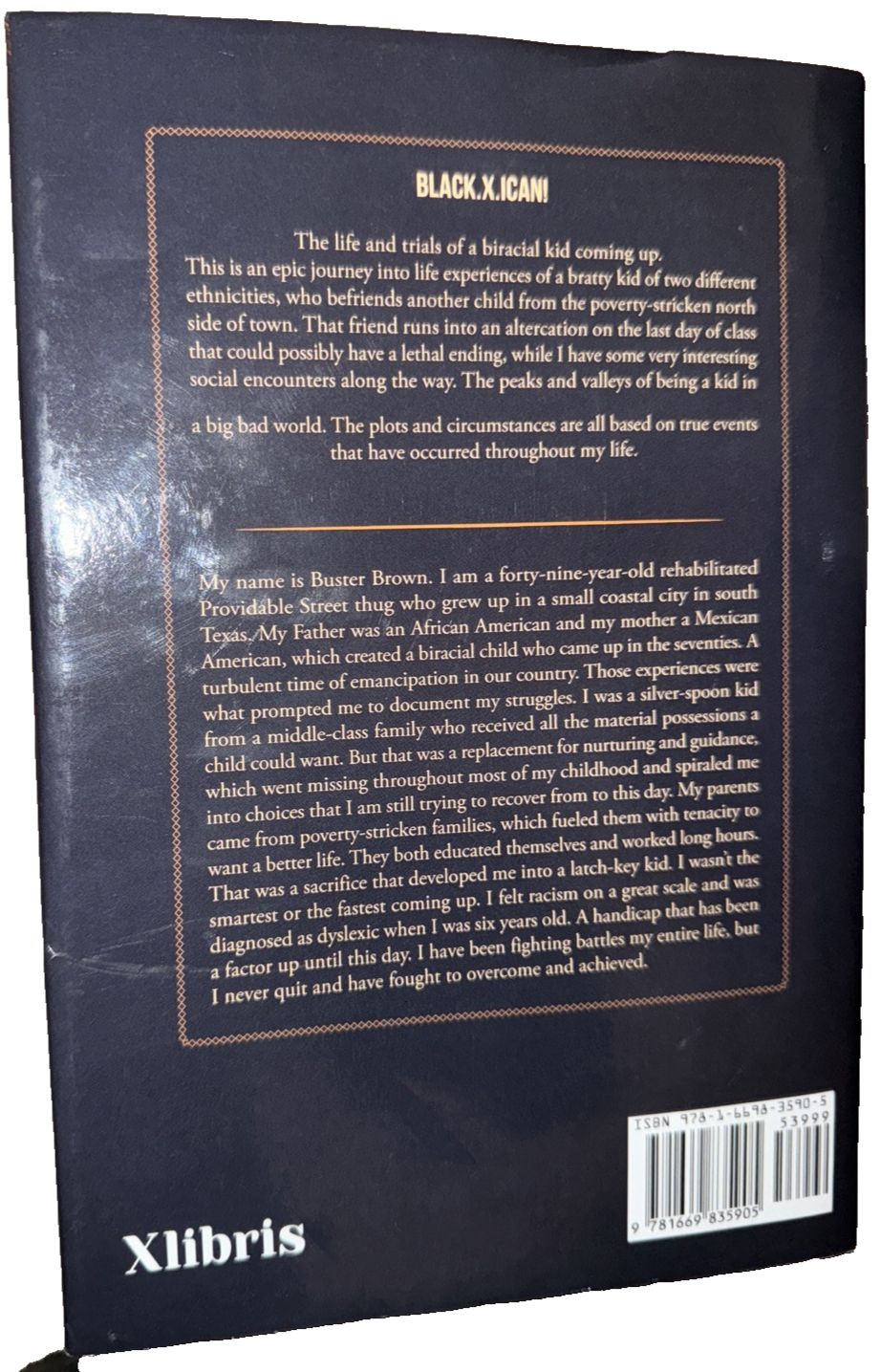 Blackxican! By Buster Brown, DaveyDooDeals – the back cover of the book black swan