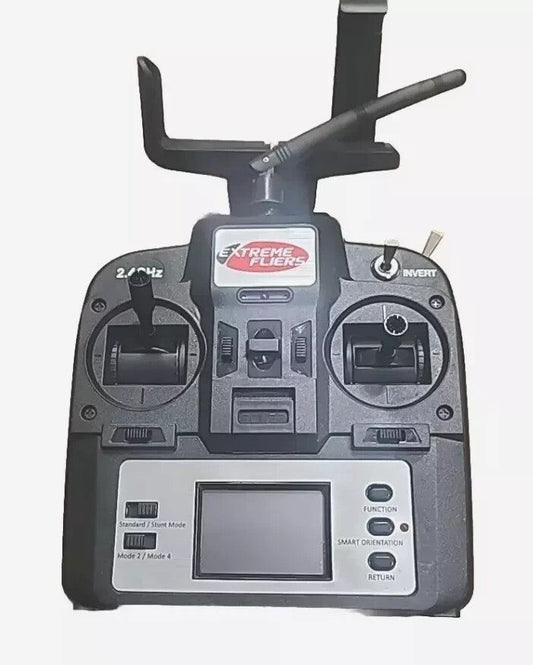Extreme Fliers 2.4GHz Mini Drone Remote Control Replacement - AS-IS for Parts or – the drone drone is shown with a remote controller
