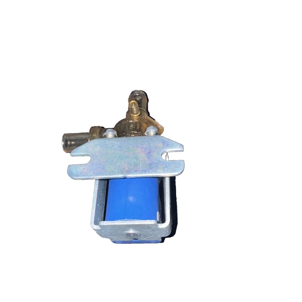 Bunn 27370.0007 Coffee machine Water Solenoid Valve 12W 60Hz 120V – a blue and white latch with a brass handle