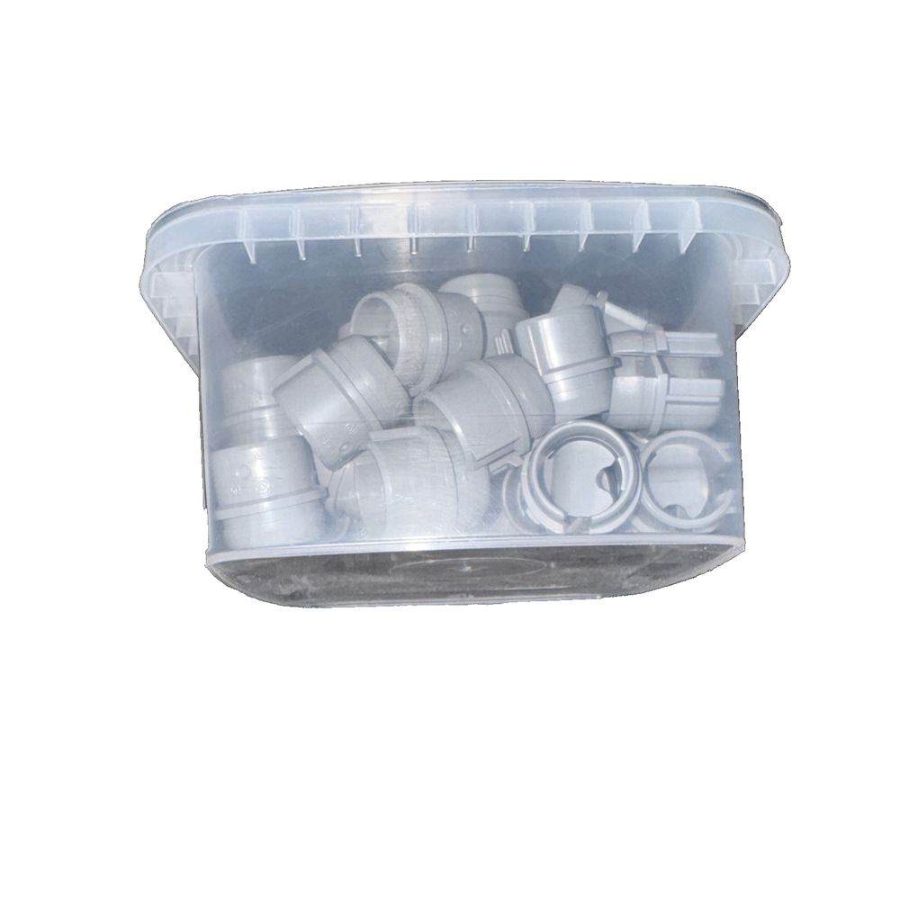 1/2" Plastic Push-In Connector-50/Pack, Hubbell – a plastic container filled with plastic rings