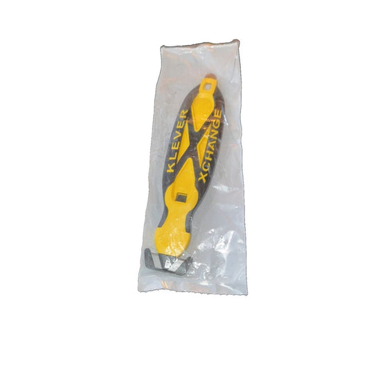 Klever Innovations Part Cutter Recessed & Hook Blade – a yellow plastic bag with a plastic handle