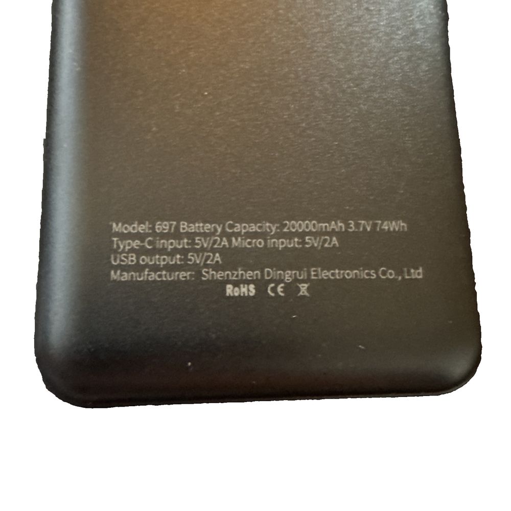 Model 697 Battery Capacity 20000 Mah 3.7V 74 WH Power Bank, Unbranded – the battery cover for the battery