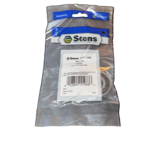 Stens Bearing 230-260 Compatible with Toro S-200, S-620 and CCR2000