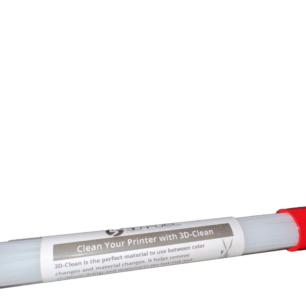 3D-Fuel Count Dynapurge 3D Filament Purging Material 2.85mm 35 PC Made in USA – a white tube with red trim and a red tip