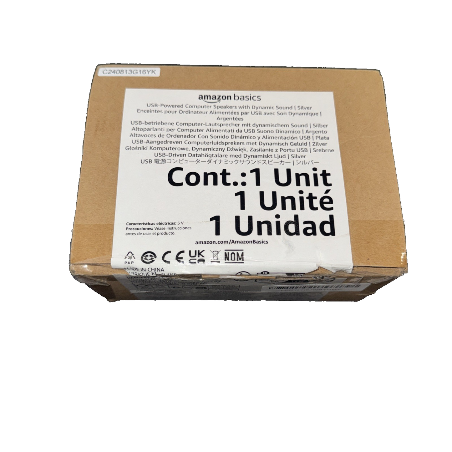 Amazon Basics USB Powered Computer Speakers With Dynamic Sound