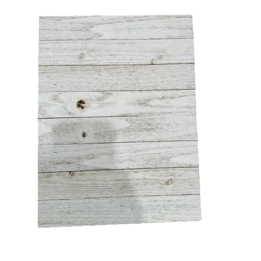 North Shore White Washed Wood Plaque 12" x 16"
