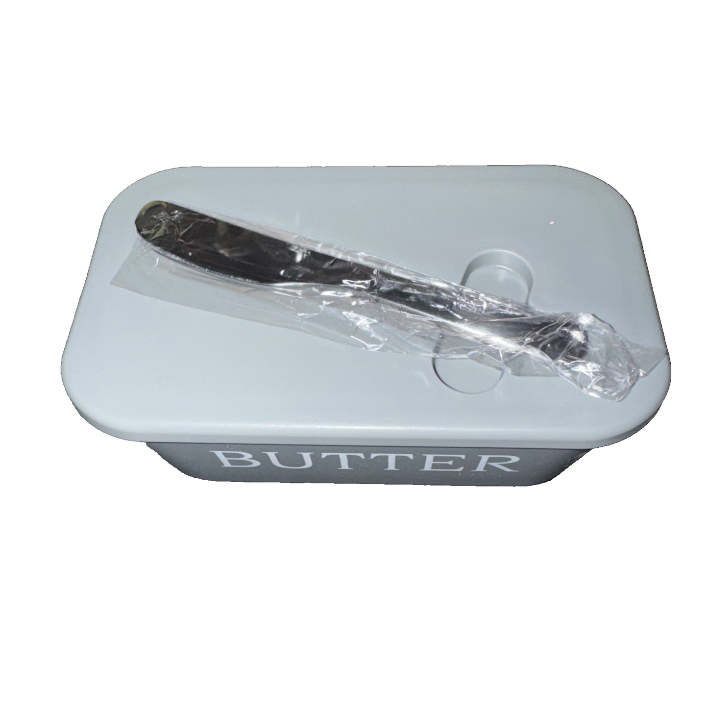 Grey Butter Dish With Built in Spreading Knife