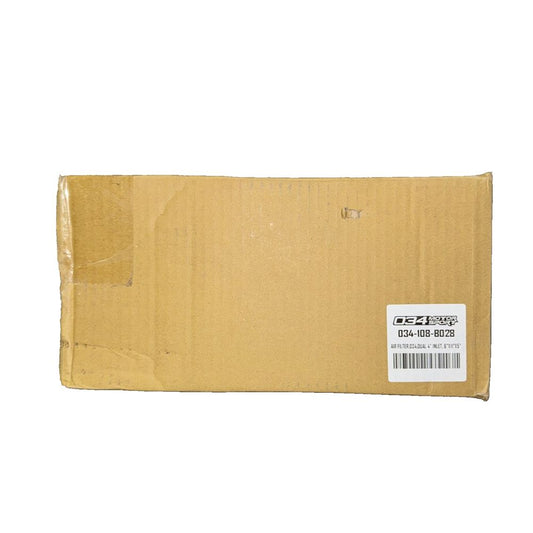 Performance Air Filter, Conical, Dual 4” Inlet, 034 Motor Sport – a cardboard box with a label on it