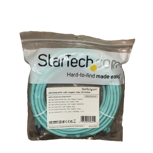 StarTech.com 25ftCAT6a Ethernet Cable - Low Smoke Zero Halogen (LSZH)