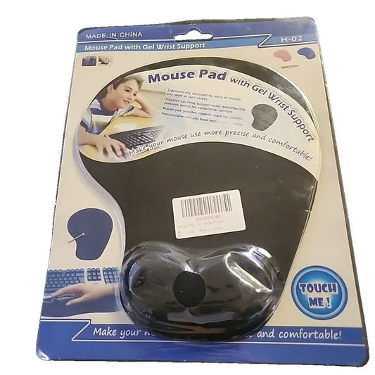 Mouse Pad with Non-Slip Rubber Base, Stitched Edge, Premium-Textured, Waterproof, Unbranded – a black mouse pad with a mouse pad