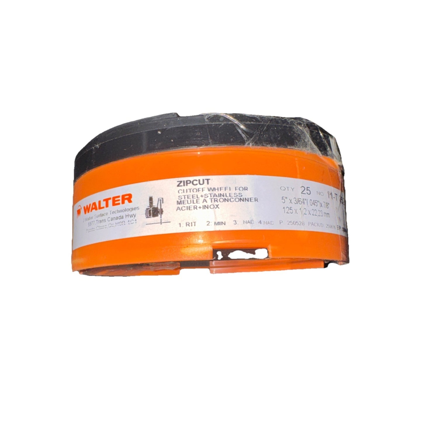 WALTER 11T052 ZIP WHEEL 5in X 3/64 X 7/8in T1 25 Pack