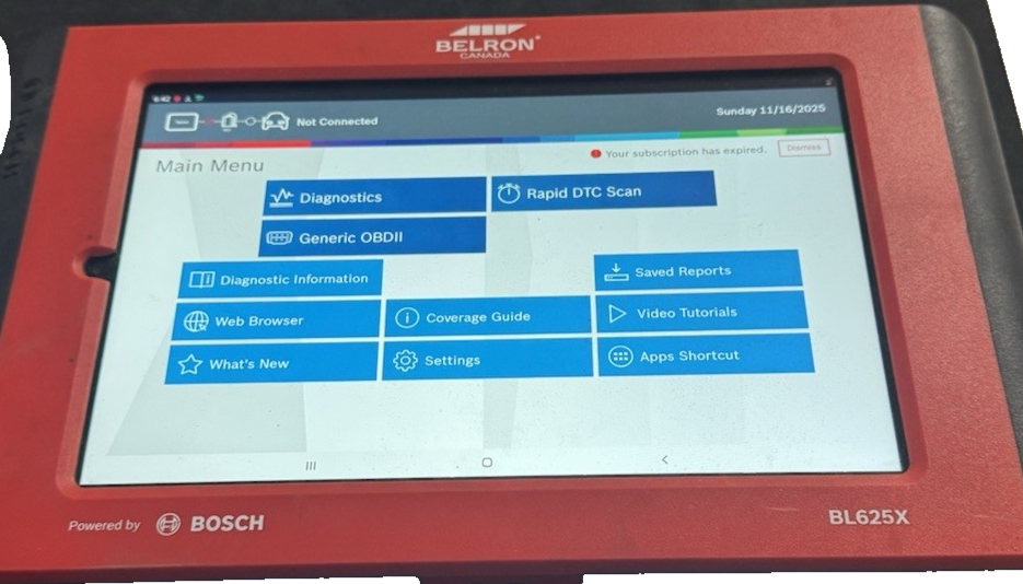 Belron BL625X Diagnostic Scan Tool (No Cable/Extras/Accessories- Unit Only)