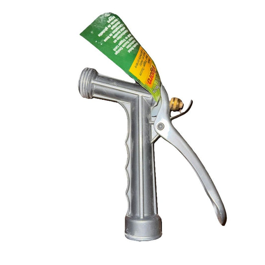 Vigoro Metal Rear-Trigger Nozzle – a hand held spray gun with a green card