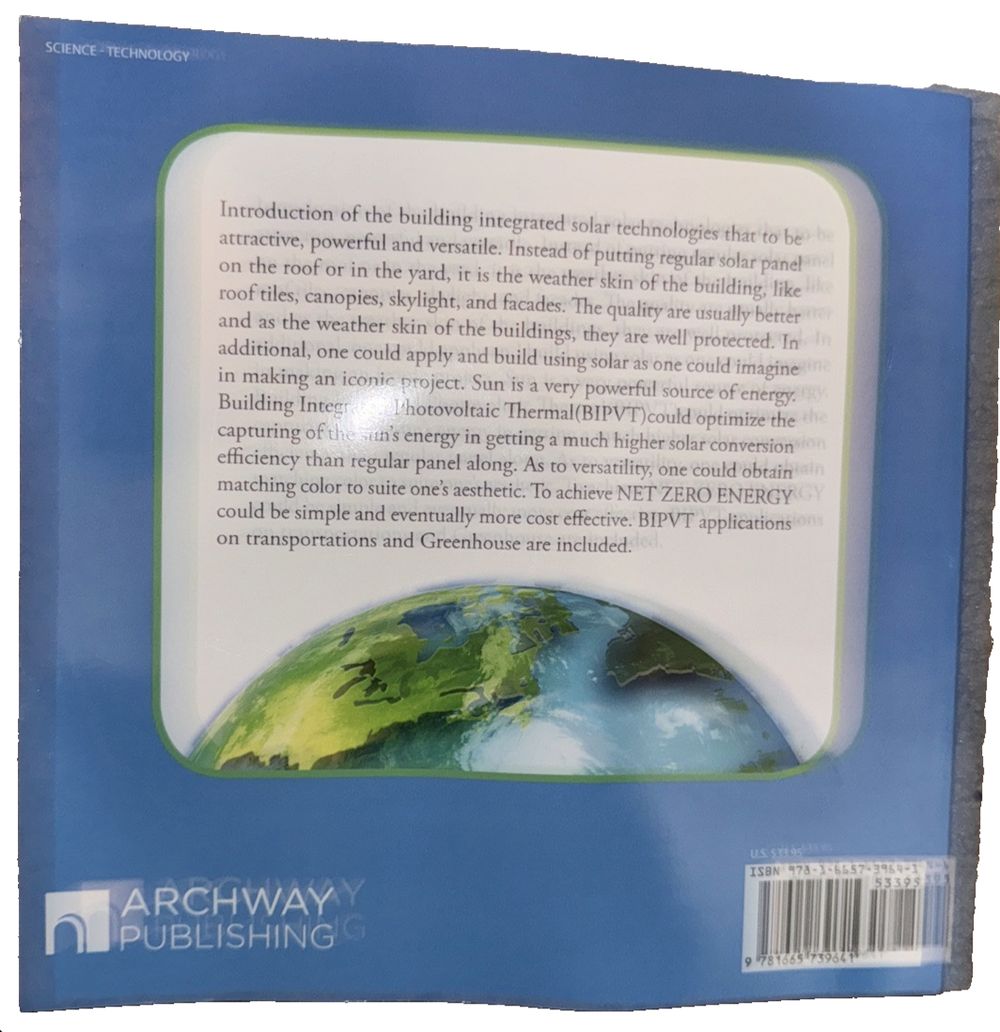 For the Beauty of the Earth: Solutions to NET ZERO ENERGY, DaveyDooDeals – the book cover for the book, the earth is in the air