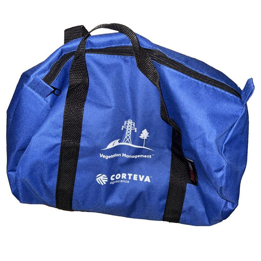 Vegetation Management Car Emergency Kit, DaveyDooDeals – a blue duff bag with the logo of the company